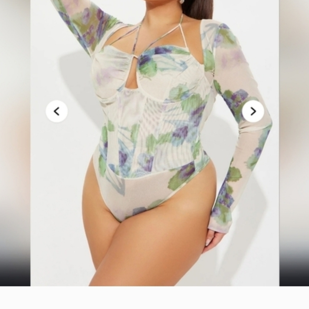 NWT FASHION NOVA MESH BODYSUIT 2X